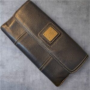 Tignanello Pebbled Black Leather
Trifold Wallet *used*